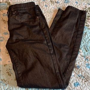 Gold Shimmer Black Skinny Jeans by Buffalo